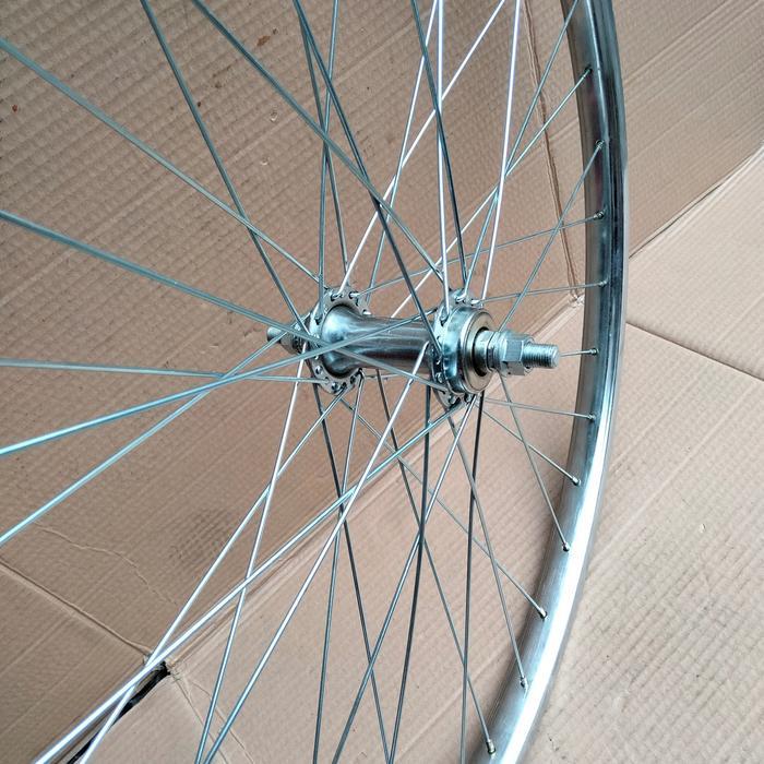 Velg Wheelset Sepeda 26 Besi - Velg Depan, 26 inch