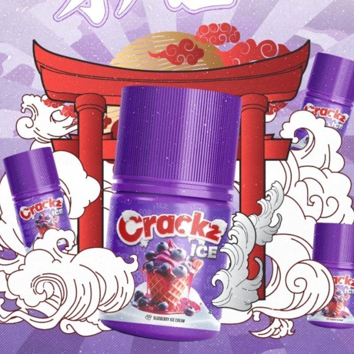 Crackz Ice V5 Blueberry Ice Cream 3MG 6MG by Tetra x VON - Liquid Crackz Blueberry Ice Cream