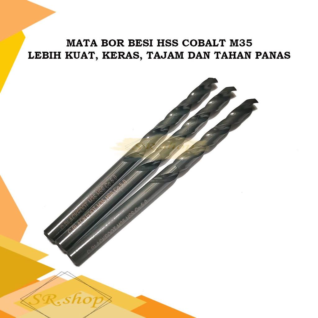 Mata Bor HSS COBALT M35 untuk Baja dan Stainless Steel 1,0 ~ 13 mm- HSS COBALT M35 juat tajam tahan 