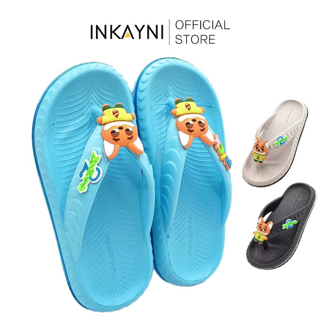 INKAYNI Zootopia 2 sandal anak fipper Nick sandal selop anak anak Size 24-35 sandal anak laki laki B