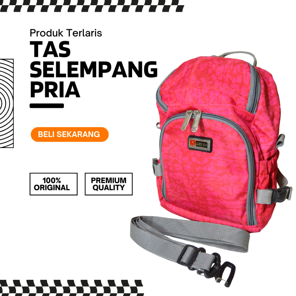 LOOVEA GRESS SPORT - Tas Selempang Pria Polos