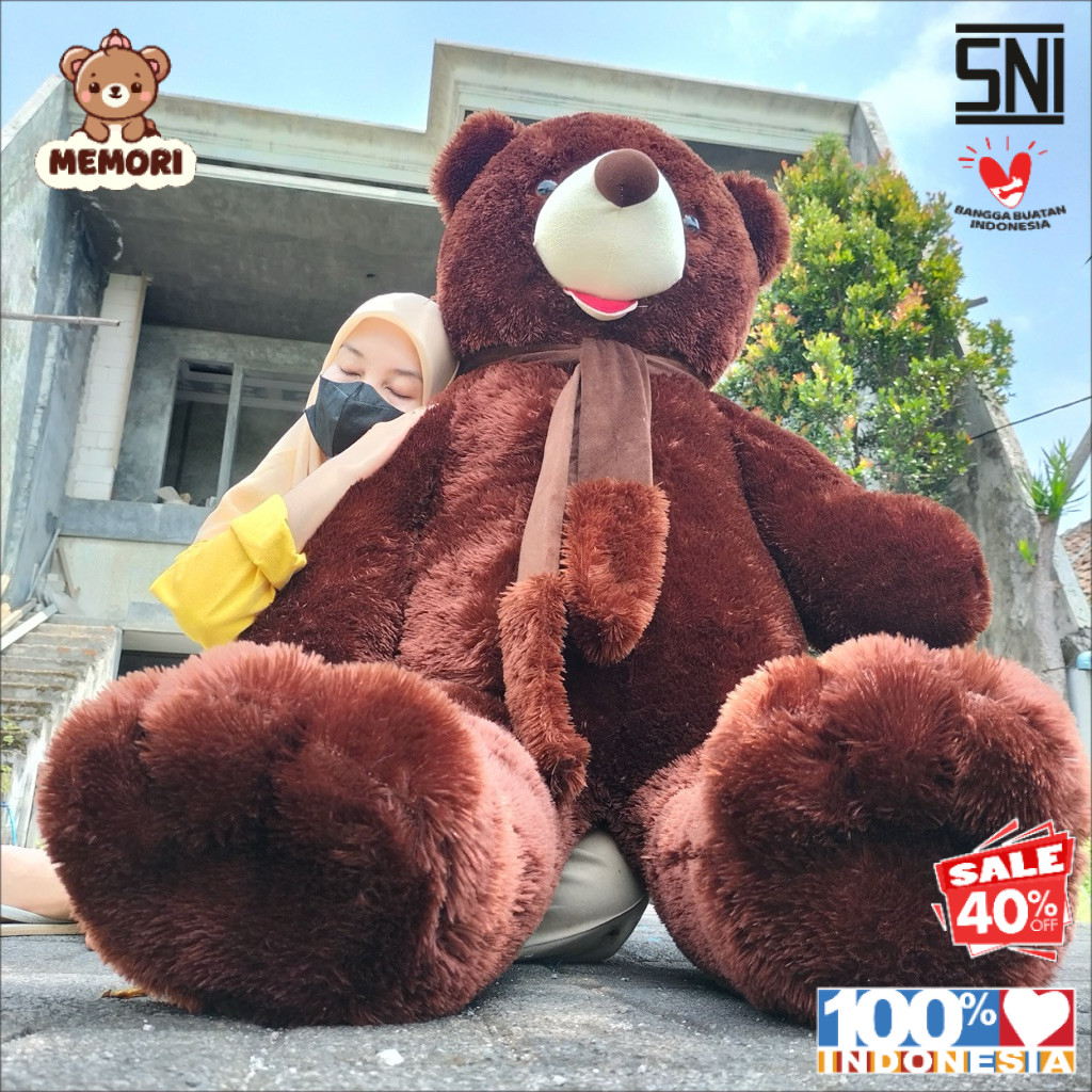 BONEKA TEDDY BEAR 1,6 METER SYAL SNI