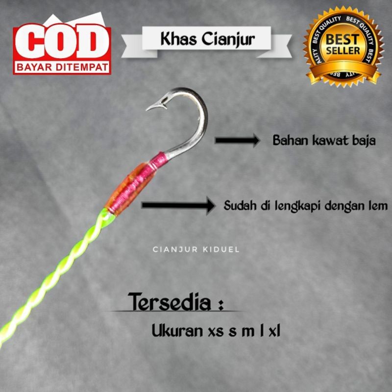 Pancing Urek Belut Model Kail India Siap Pakai