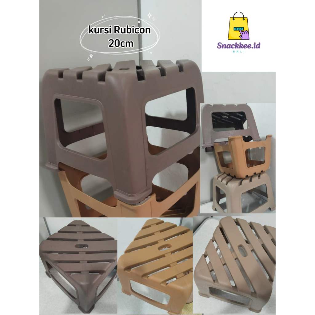 SID KURSI PLASTIK PENDEK RUBICON 20cm WARNA WARNI COKLAT KURSI PLASTIK ANAK ANAK DAN DEWASA KURSI PE