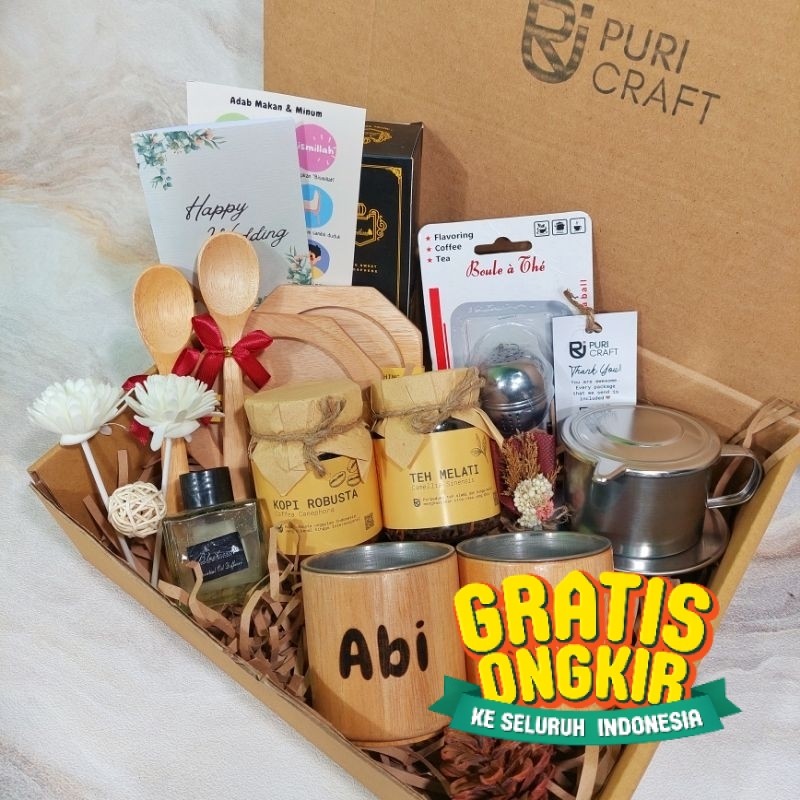 TANEAN STAINLESS Series / FREE UKIR / Hampers Pernikahan / Hampers Wedding / Kado Pernikahan / Weddi