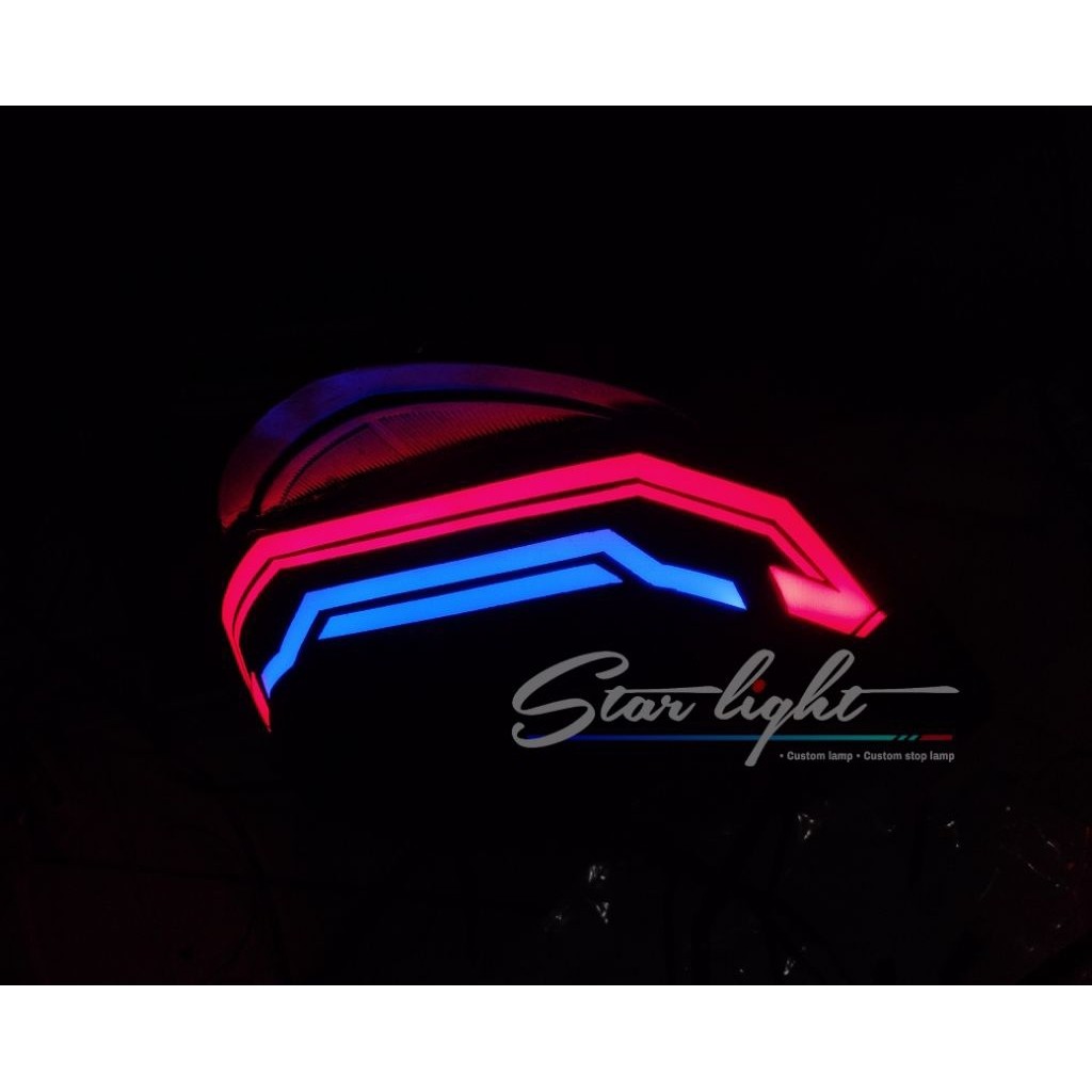 Custom Stoplamp Vario 110 Fi Lazy Merah Putih