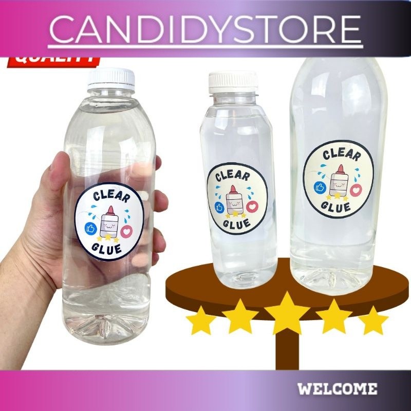 terbarunew terbarunew Clear Glue Lem Bening Transparan 1 KG Mirip Povinal Lem Slime TANPA CAMPURAN A