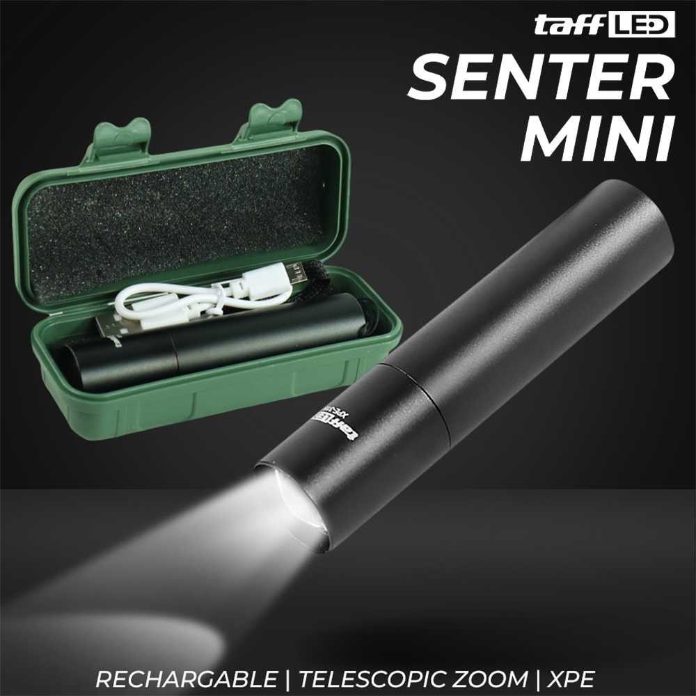 Senter LED Mini Rechargable Telescopic Zoom XPE Senter LED Zoom Teleskopik Mini Isi Ulang XPE