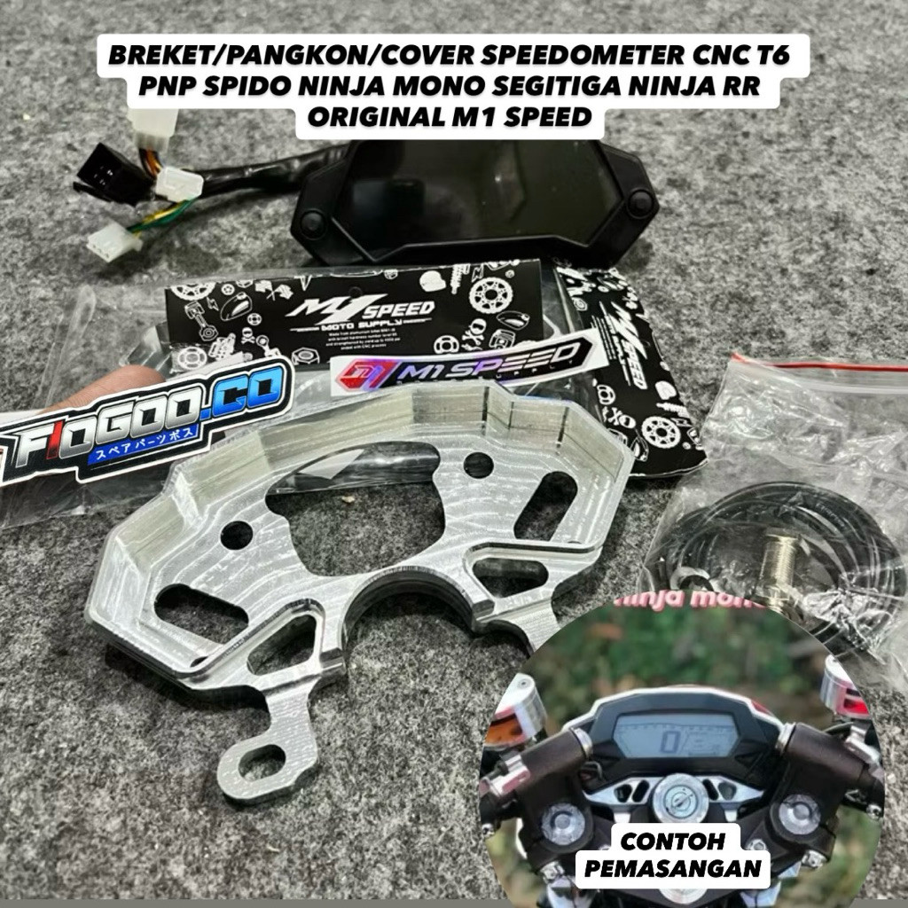 PANGKON SPEEDOMETER CNC NINJA MONO COVER SPIDO NINJA MONO PNP SEGITIGA NINJA RR DUDUKAN SPIDOMETER N