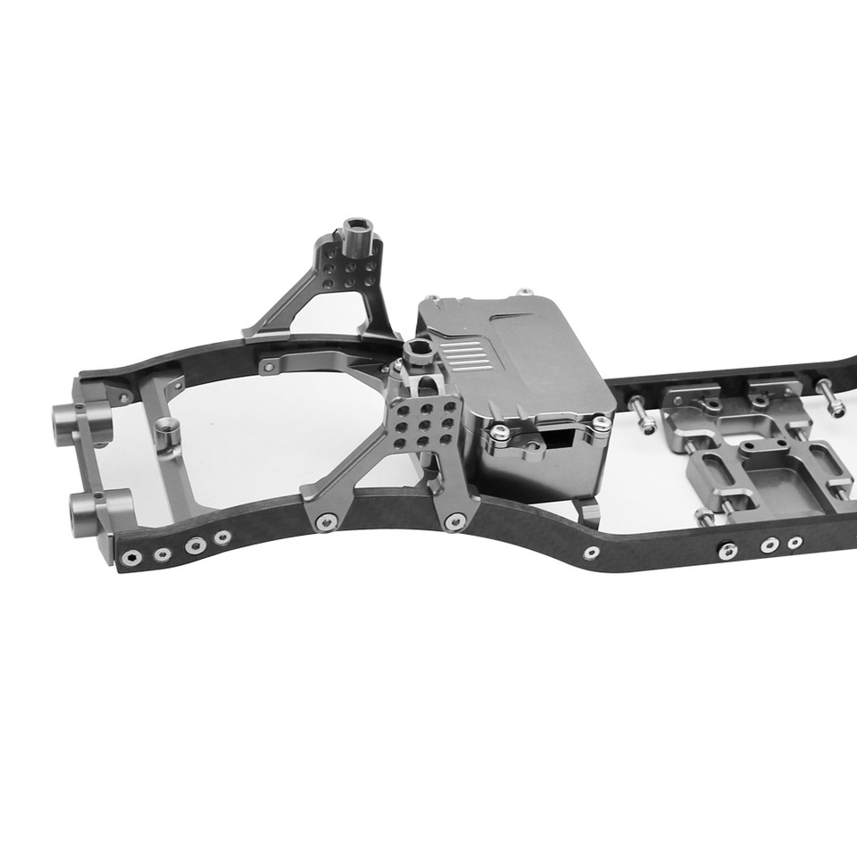 1/10 RC Crawler Carbon Fiber Girder 4MM C Metal Car assis Frame Body Kit Parts For Axial SCX10 II Ro