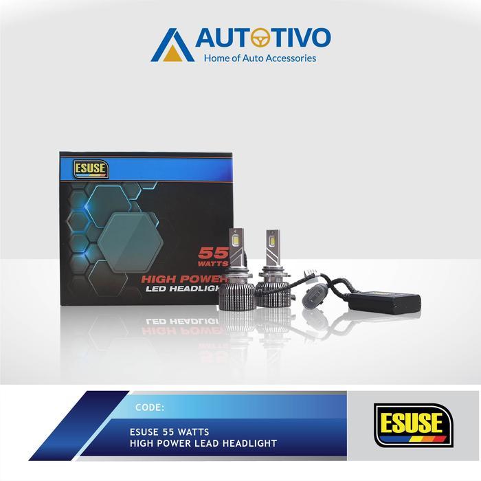 ESUSE Super Bright Lampu Mobil LED HB4 Lampu Utama Mobil 55Watt