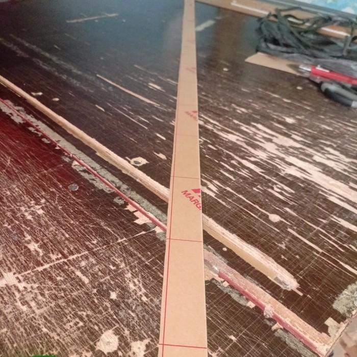 Acrylic akrilik Bening / putih susu tebal 2mm ukuran 3,5x100cm / 100x3,5cm - BENING