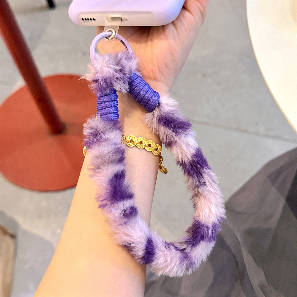 CASECARE Gantungan Kunci Gantungan Hp Aesthetic Korea Style tali Lanyard hp bulu | strap hp | lanyar