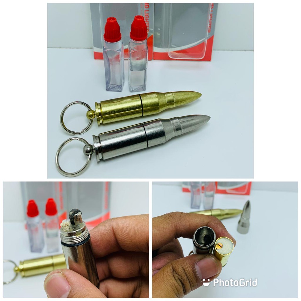 Gantungan Kunci Korek Api Bentuk Peluru/Korek Api Unik Peluru