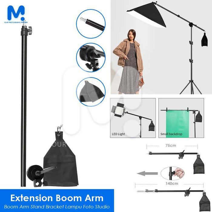 Extension Arm Midio Softbox dan Reflector Stand Boom Arm Stand Bar
