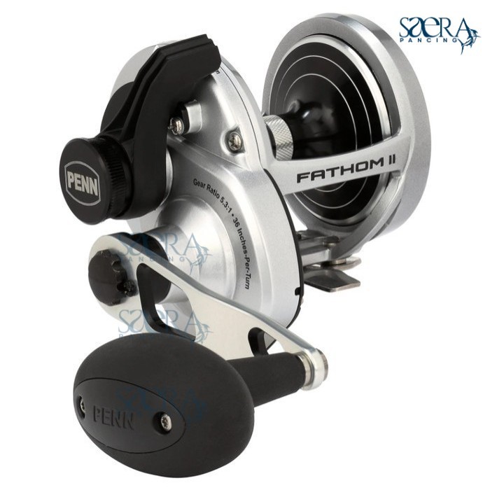 Saera Pancing Reel Pancing PENN Fathom II Lever Drag Handle Kiri Overhead Jigging Metal Body