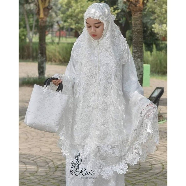 MUKENA MUKENAH JUMBO DEWASA BORDIR SUTRA PRADA MEWAH CANTIK PREMIUM ADEM MOTIF TERBARU 2020 2021 TEL