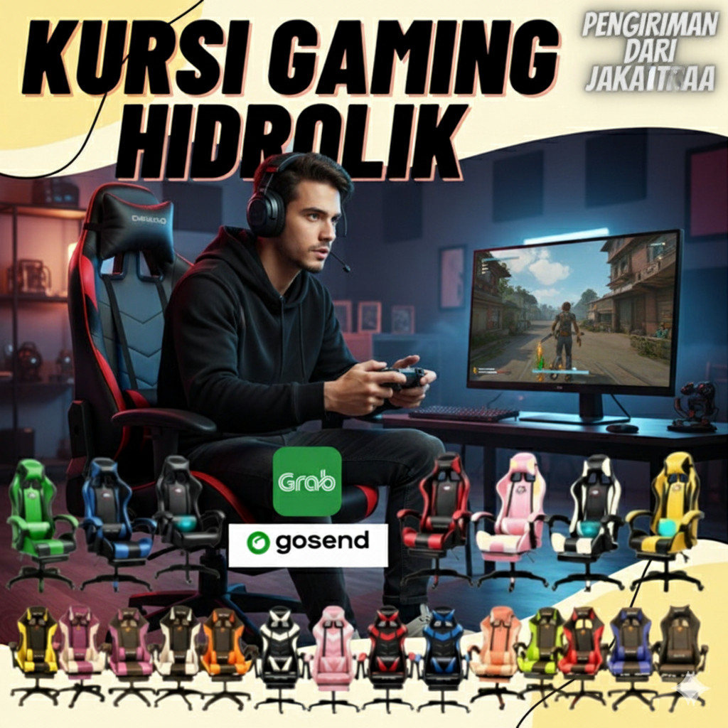 Original Chaho Premium Quality Bangku Gaming Chair Komputer Kursi Gaming Game Chaho Murah Hidrolik H