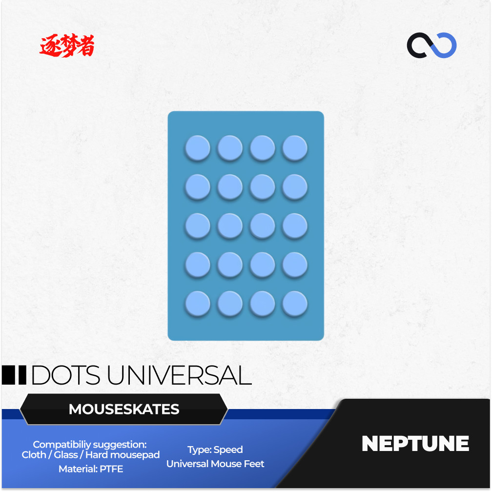 Dream Gamer Neptune Dots Universal Mouse Feet / Mouse Skate PTFE (Speed)