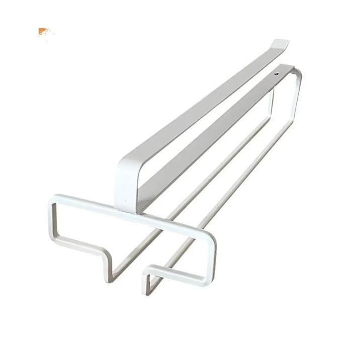 Rak Gelas Gantung Stainless 2 Baris Untuk Bar Cafe Gantungan Gelas Wine Rak Gelas Dinding Minimalis 