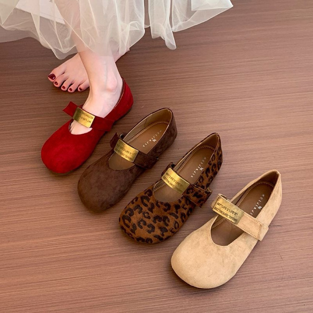 DWHERI.SHP [COZY] Ellis Sepatu Flat Model Terbaru Sol Lembut Korean Style Fashion Wanita