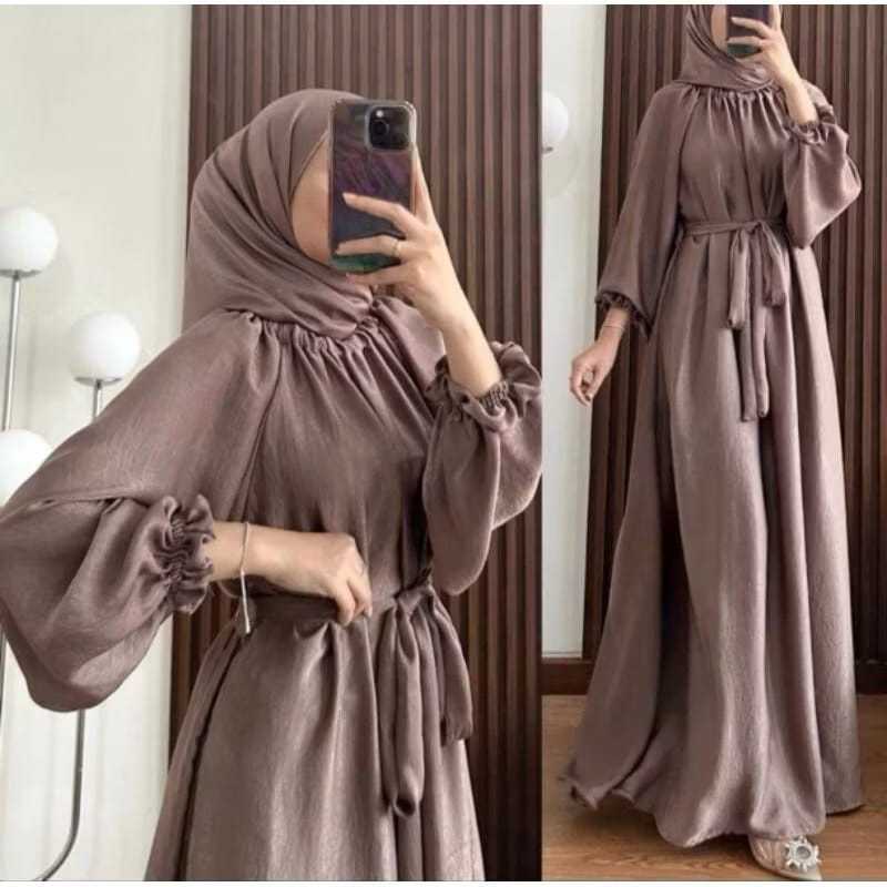Gamis Sandrina Crinkle Airflow / Dress Remaja Sandrina Crinkle Airflow / Gamis Remaja Sandrina Dress