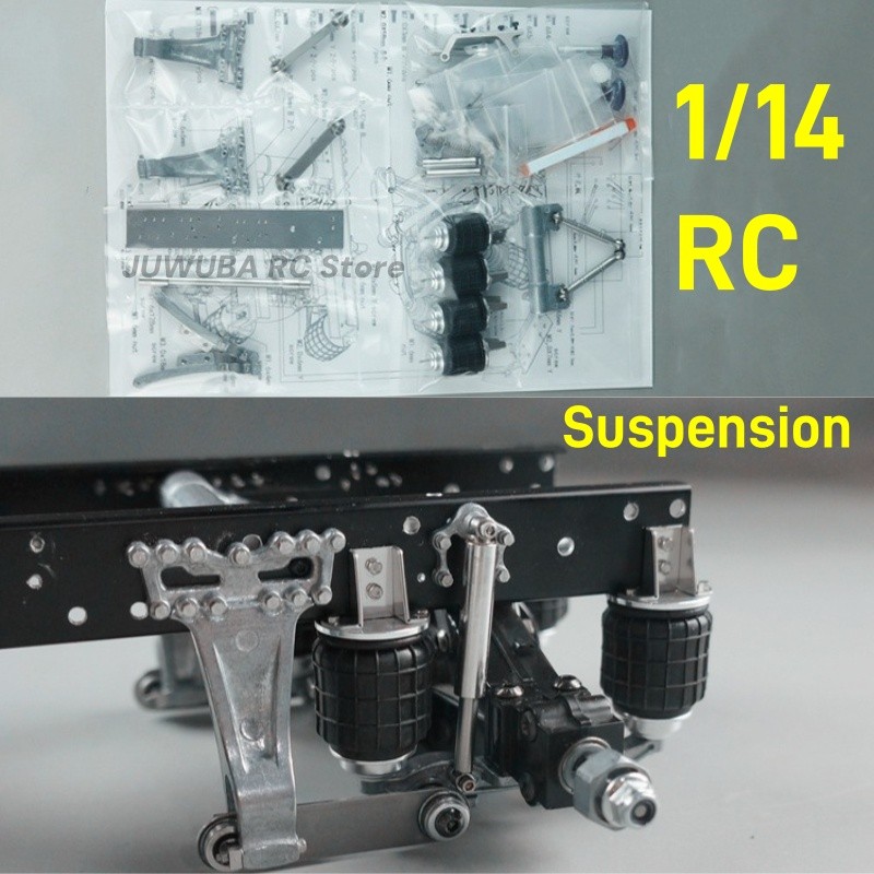 SCALECLUB 1/14 RC Truck Single Axle Rear Airbag Suspension DDQNXG-TY-1 For Tamiya LESU 1/14 Scale RC