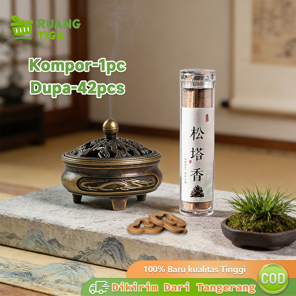 42pcs Dupa Wangi Aromaterapi Pembakar Dupa Tempat Bakar Dupa Tempat Arang Wadah Dupa Dewa