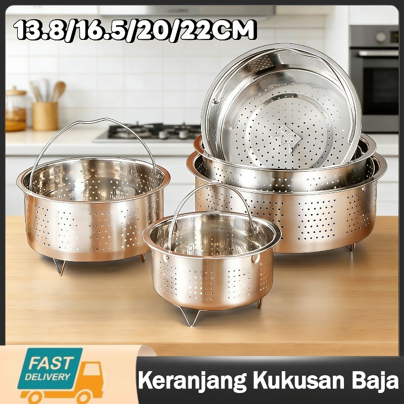 Tatakan Kukusan Nasi Stainless Keranjang Tatakan Steamer Basket Stainless Keranjang Kukusan