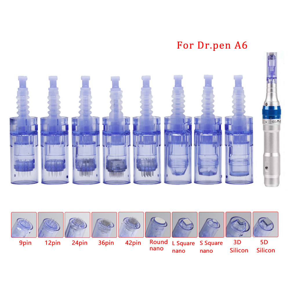10/50Pcs Derma Pen Needle Cartridge Microneedling Machine Bayonet Dr Pen A6 A1 M5 M7 N2 E30 Replace 