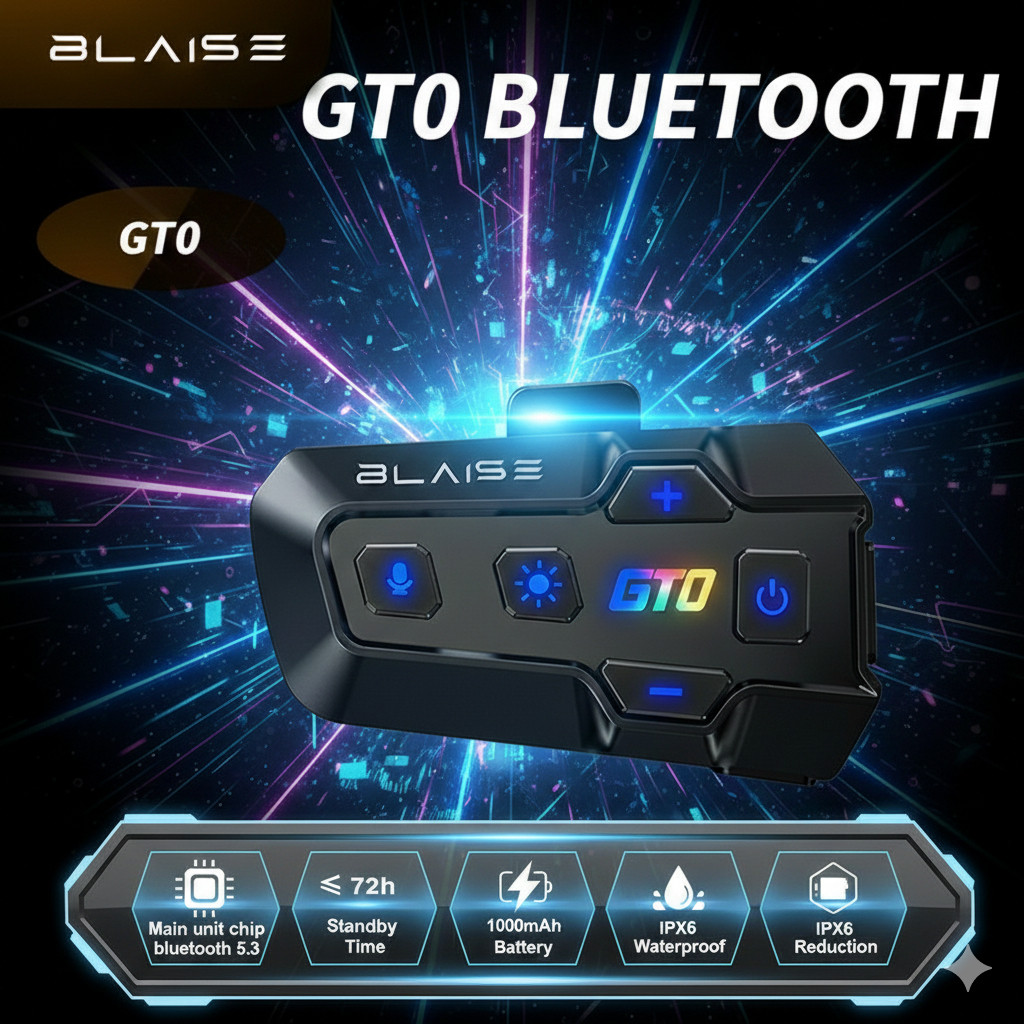 BLAISE GT0 Bluetooth Helm Speaker Nirkabel dengan Mikrofon | Tersedia Blaise V1,V2,V6 Dan F1