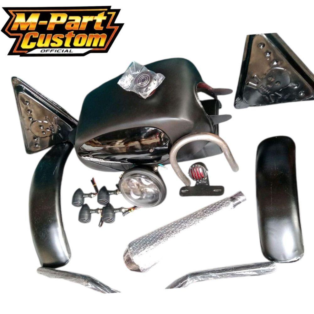 Custom Paket Tangki Verza CB 150 R Motor Scrambler Komplit Murah Body Set Premium Black PNP Tiger MP