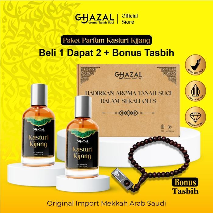 Paket 2 Botol Parfum Kasturi Spray 35ml Parfum Sholat Non Alkohol Halal Minyak Kasturi Original By G