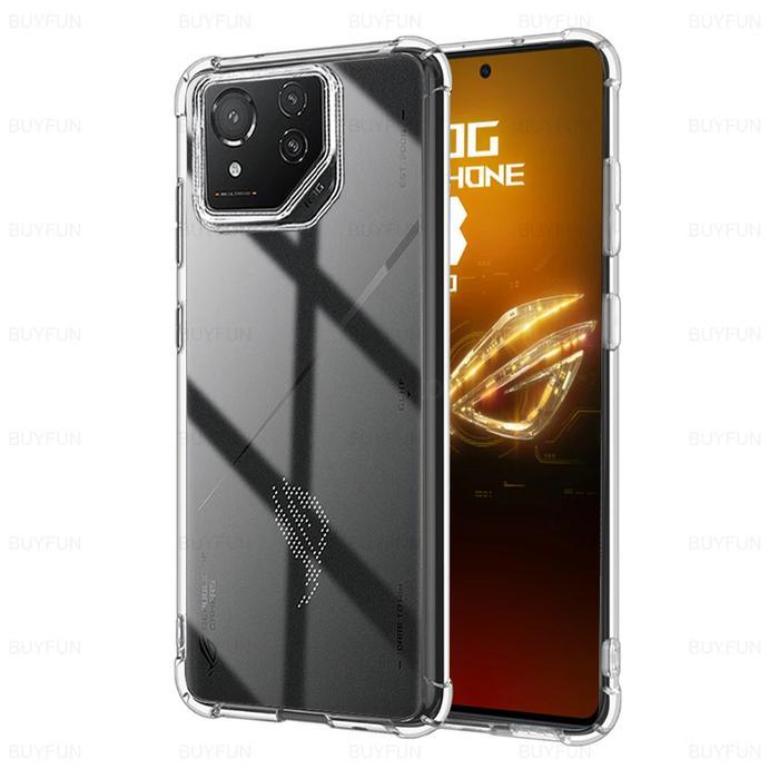 ROG 8 / ROG 8 PRO SOFTCASE AIRBAG COVER CLEAR CORNER SHOCKPROOF CASING SILIKON SOFT CASE TPU - ROG 8
