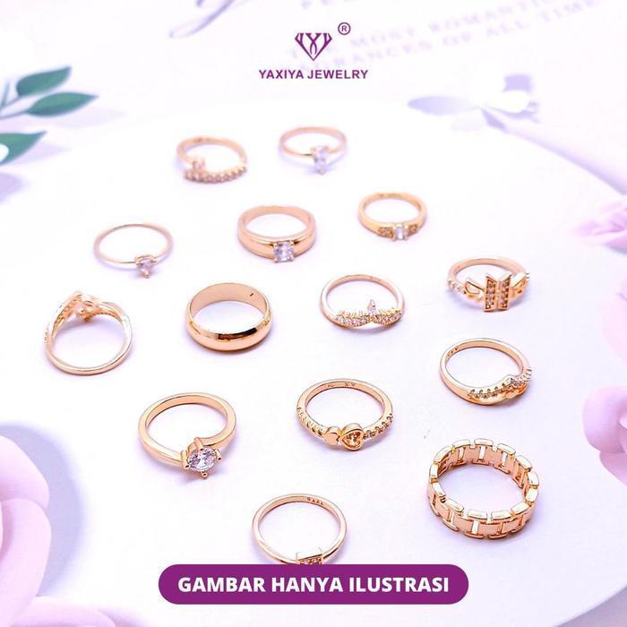 Onetwotree4 Paket Usaha Aksesoris Dagang Jualan Cincin Anting Kalung Grosir Lusinan Yaxiya PU01 - PA