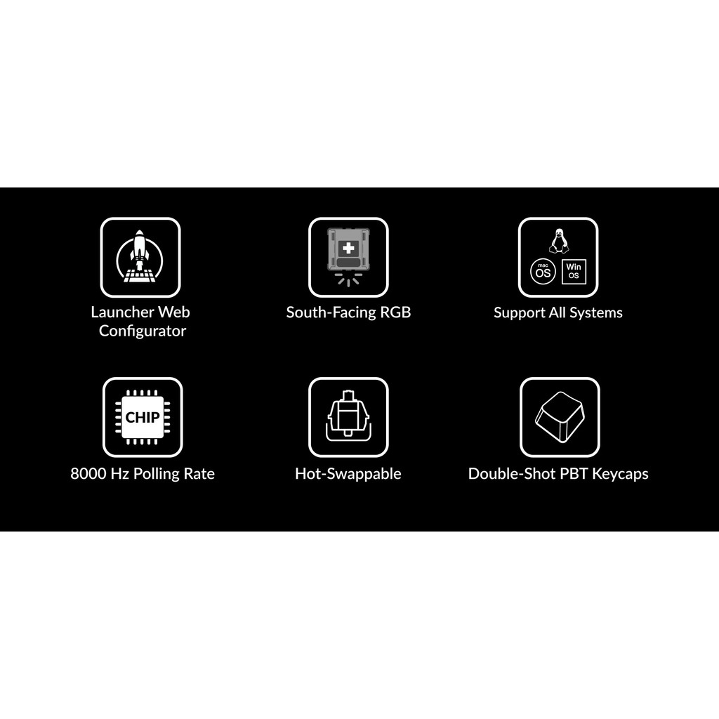 Keyron C2 Pro 8K QMK Wired Custom Meanical Keyboard Fully Assembled Double-Shot PBT Keycaps Full Siz