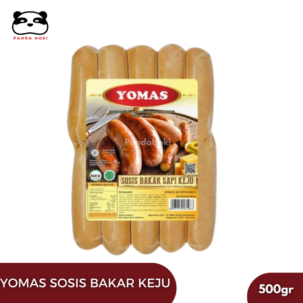 Yomas Sosis Bakar Keju / Sosis Sapi Bakar Isi Keju 10pcs 500gr