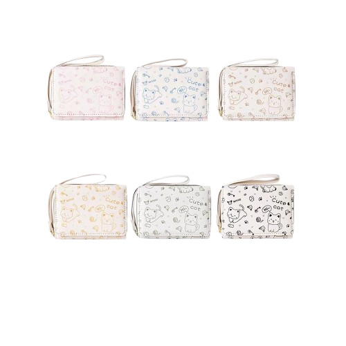 Cat Cute- Dompet Lipat 3 mini dompet wanita dompet kartu dompet uang koin terbaru