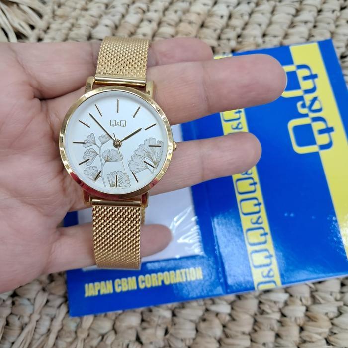 JAM TANGAN WANITA Q&Q QnQ QQ QA GOLD GINAL