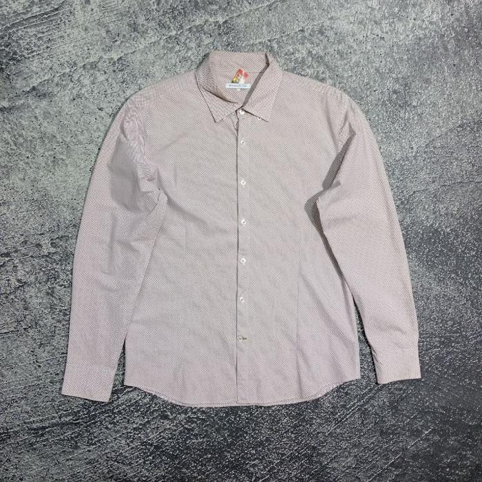 Kemeja lengan panjang STCO MAN slim fit kotak-kotak murah size L