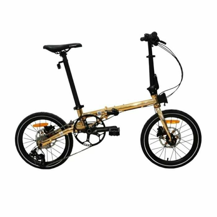 Sepeda Lipat Element Troy Gold Chrome