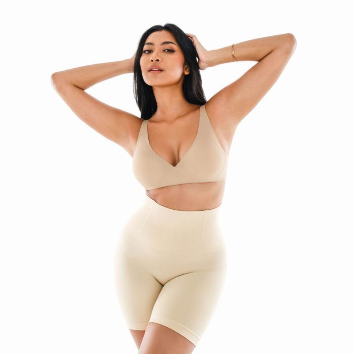 SCULPT - Silk-Skin Bralette - Skin Tan, M