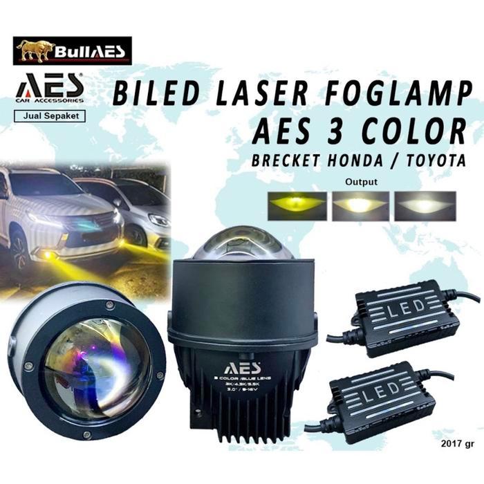 Lampu foglamp projie biled 3warna aes