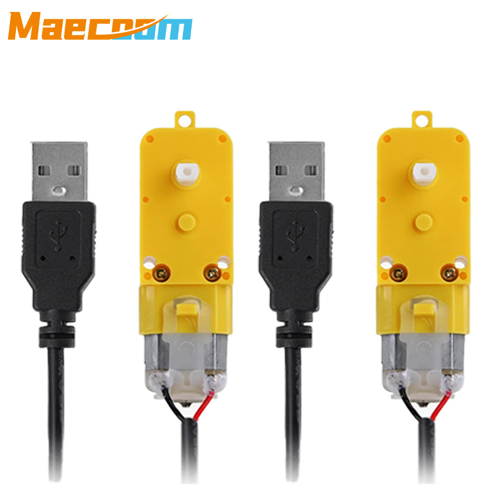Motor Reduksi Presisi Tinggi DC5V 59RPM Rasio 1:220 untuk Kit Robotika dan Mesin DIY Makerworld T3EB