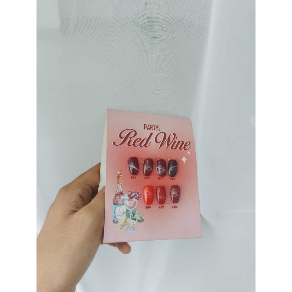 PARTY SERIES RED WINE KODE 451-458 HALAL GEL MADE IN KOREA