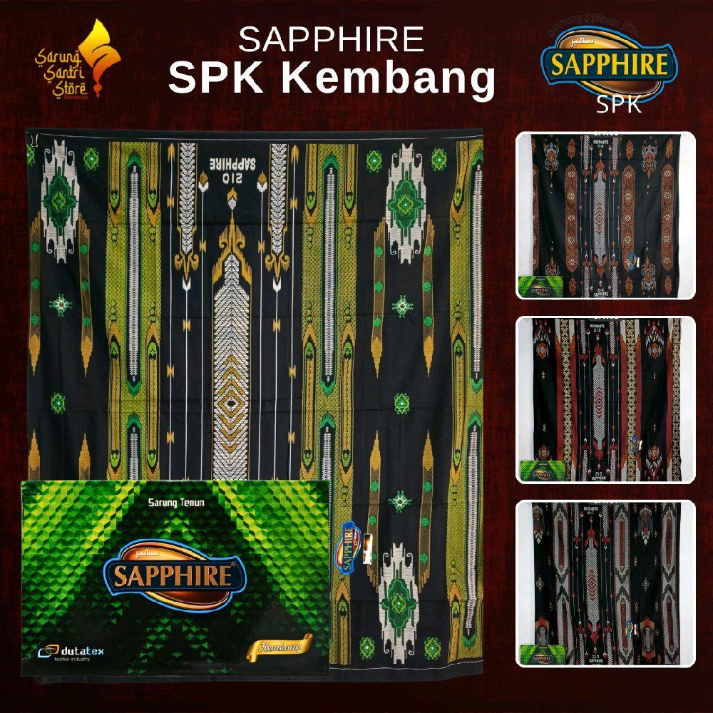 Sarung Sapphire SPK Hitam Kembang