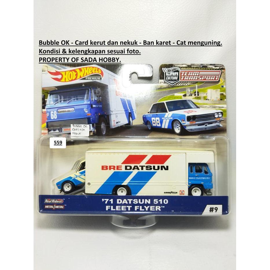 Hot wheels Team Transport 71 Datsun 510 Fleet Flyer