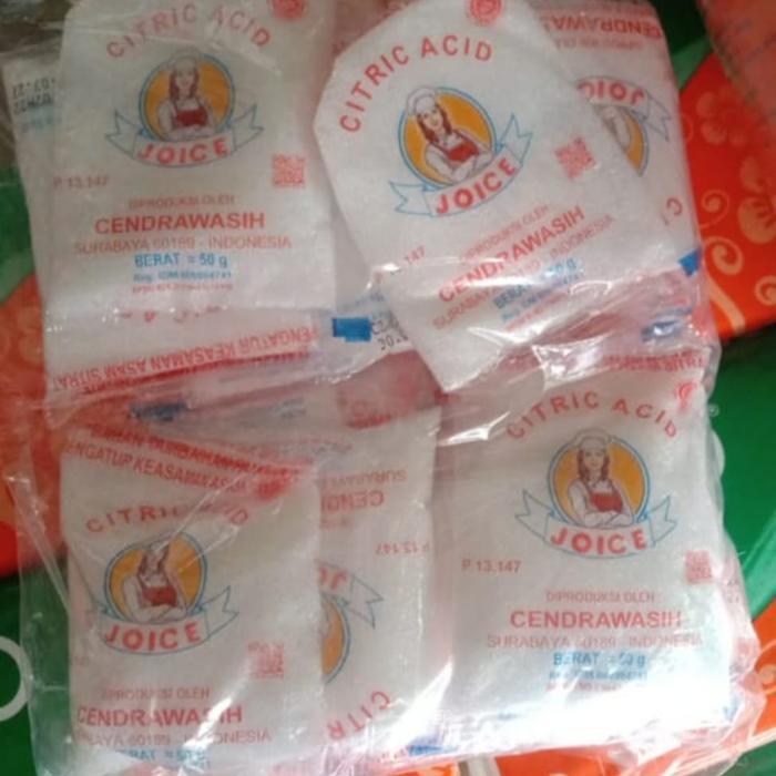 citric acid joice asam citrun sitrun zuur pemutih pembersih 20x50gr