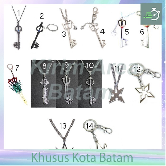 Gantungan kunci keychain game kingdom hearts keyblade oblivion hitam