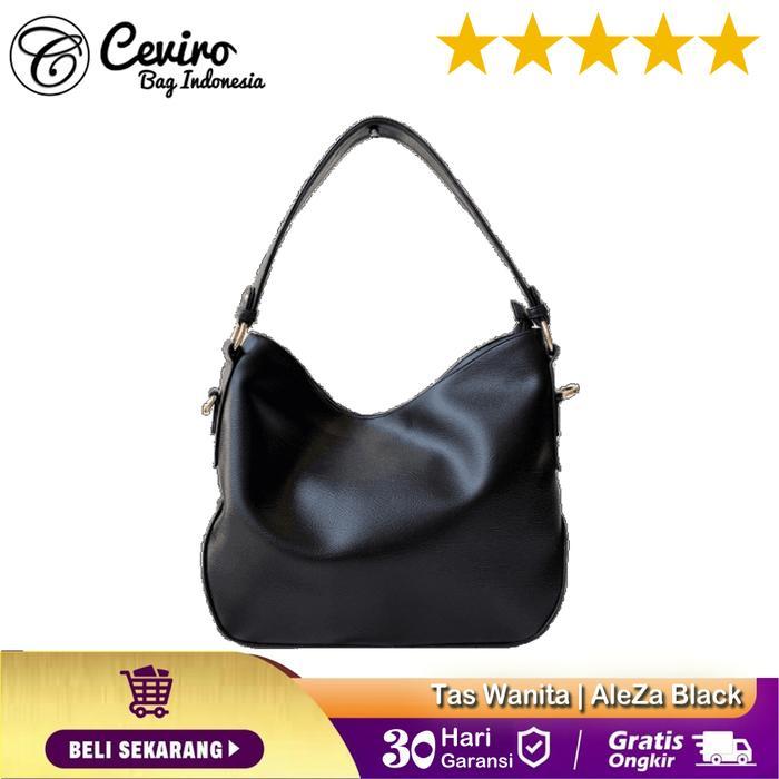 Fashiora Ceviro Aleza Tote Bag Tas Bahu Tas Kantor Wanita Camel tote  bag tote  bagkerja - Hitam